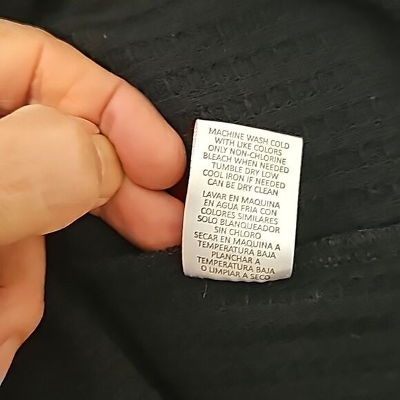 CHASER Waffle Knit Henley Thermal Black Long Sleeve Four Button Cuff Size XXL - Picture 7 of 9